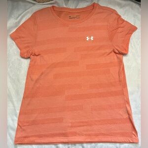 Under Armour Orange/Peach Short Sleeve Loose Fit Tee Size L